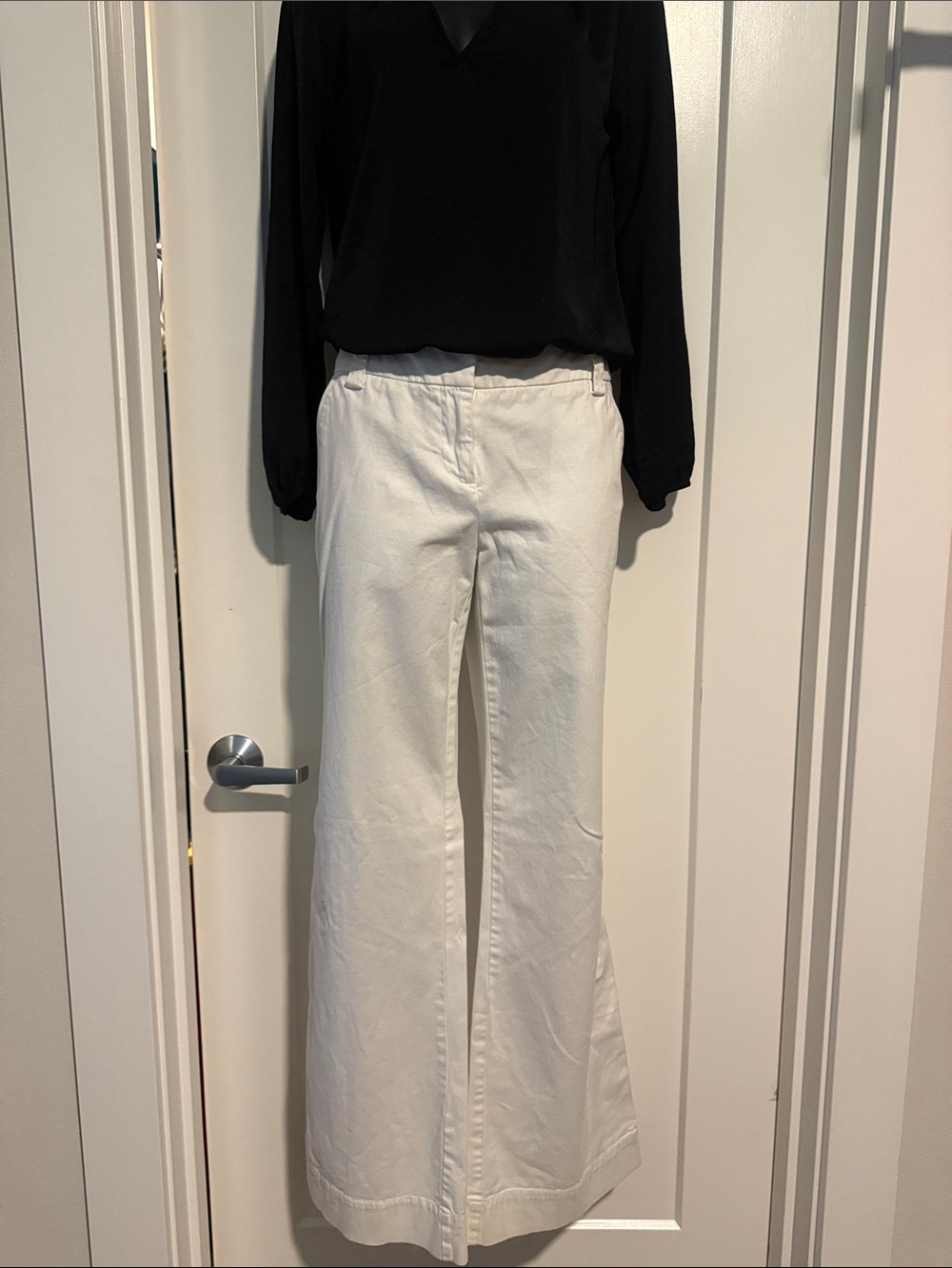 High-Rise White Wide-Leg Jeans for Women